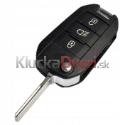 Obal kľúča, holokľúč pre Peugeot 208, 3-tlačítkový, s elektronikou
