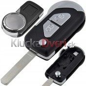 Obal kľúča, holokľúč pre Citroen DS3, dvojtlačítkový 09-16