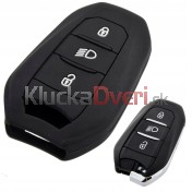 Silikonový obal, púzdro kľúča, čierny pre Citroen C3, Spacetourer, C4, DS5 a