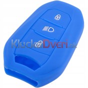 Silikonový obal, púzdro kľúča, modrý pre Citroen C3, Spacetourer, C4, DS5