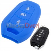 Silikonový obal, púzdro kľúča, modrý pre Citroen C3, Spacetourer, C4, DS5 a