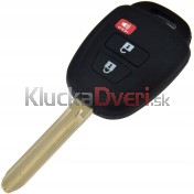 Obal kľúča, holokľúč pre Toyota Highlander, Tacoma, Tundra, Prius C, Sequoia, trojtlačítkový s elektronikou
