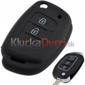 Silikonový obal, púzdro kľúča, čierny pre Hyundai Tucson Elantra Sonata I10 IX20 IX30 a