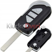 Obal kľúča, holokľúč pre Citroen DS3, trojtlačítkový 09-17