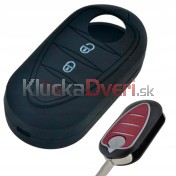 Silikonový obal, púzdro kľúča, čierny Alfa Romeo Giulietta, Mito, 159 a