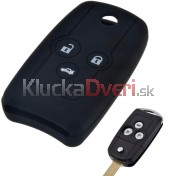Silikonový obal, púzdro kľúča, čierny pre Honda Accord Civic Jazz a
