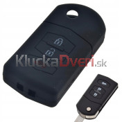Silikonový obal, púzdro kľúča, čierny pre Mazda 2, 3, 5, 6, RX-8, CX-7 a