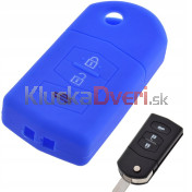 Silikonový obal, púzdro kľúča, modrý pre Mazda 2, 3, 5, 6, RX-8, CX-7