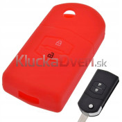 Silikonový obal, púzdro kľúča, pre Mazda 2, 3, 5, 6, RX-8, CX-7 červený a