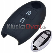 Silikonový obal, púzdro kľúča pre Nissan Note Juke Micra Cube X-Trail Murano Qashqai čierny a