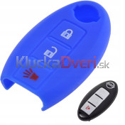 Silikonový obal, púzdro kľúča pre Nissan Note Juke Micra Cube X-Trail Murano Qashqai modrý a