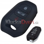 Silikonový obal, puzdro kľúča pre Peugeot 308 508 3008 5008 čierny a