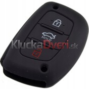 Silikonový obal, púzdro kľúča, čierny pre Hyundai Tucson I20 I40 IX35 3-tlačidla