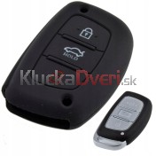 Silikonový obal, púzdro kľúča, čierny pre Hyundai Tucson I20 I40 IX35 3-tlačidla a