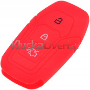 Silikonový obal, puzdro kľúča pre Ford B-Max C-Max S-Max Fiesta Focus Kuga Galaxy Mondeo Edge Mustang Fusion F-150 červený