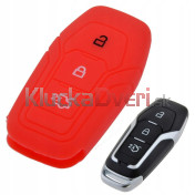 Silikonový obal, puzdro kľúča pre Ford B-Max C-Max S-Max Fiesta Focus Kuga Galaxy Mondeo Edge Mustang Fusion F-150 červen aý