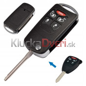 Obal kľúča, holokľúč pre Chrysler 5-tlačidla Hrot: CY24
