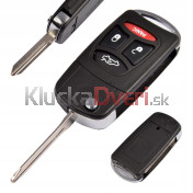 Obal kľúča, holokľúč pre Chrysler 200 300 Aspen Pacifica PT Cruiser Sebring Town a Country Voyager, 4-tlačidla Hrot: CY24 a