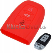 Silikonový obal, púzdro kľúča, červený Audi  a