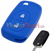 Silikonový obal, púzdro kľúča, Audi modrý a