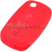 Silikonový obal, púzdro kľúča, červený Audi A2 A3 A4 A6 A8 TT