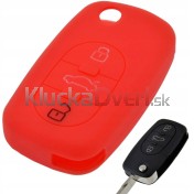 Silikonový obal, púzdro kľúča, červený Audi A2 A3 A4 A6 A8 TT a