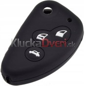 Silikonový obal, púzdro kľúča, pre Alfa Romeo čierny 3-tlačidla