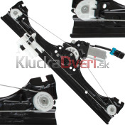 Mechanizmus sťahovania okien Fiat 500, predný, ľavý s motorčekom 52060971 b