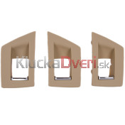 Sada madla, rúčky, držiaky, úchyty predné vnútorné dvere, ľavá + pravá strana, BMW rad 5, 7 ks, béžová f