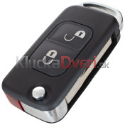 Obal kľúča, holokľúč Mercedes CLS-Trieda, E-Trieda, M-Trieda, S-Trieda, 2-tlačítkový